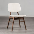 Uzwil Walnut/Beige Side Chair Set of 2 by Furniture of America at Eve Furniture