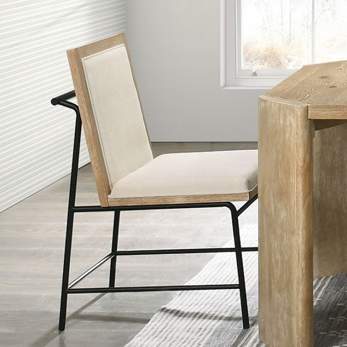 Edenbridge Oak/Beige Side Chair Set of 2