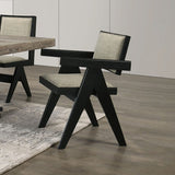 Tottenham Black Arm Chair Set of 2 by Furniture of America at Eve Furniture