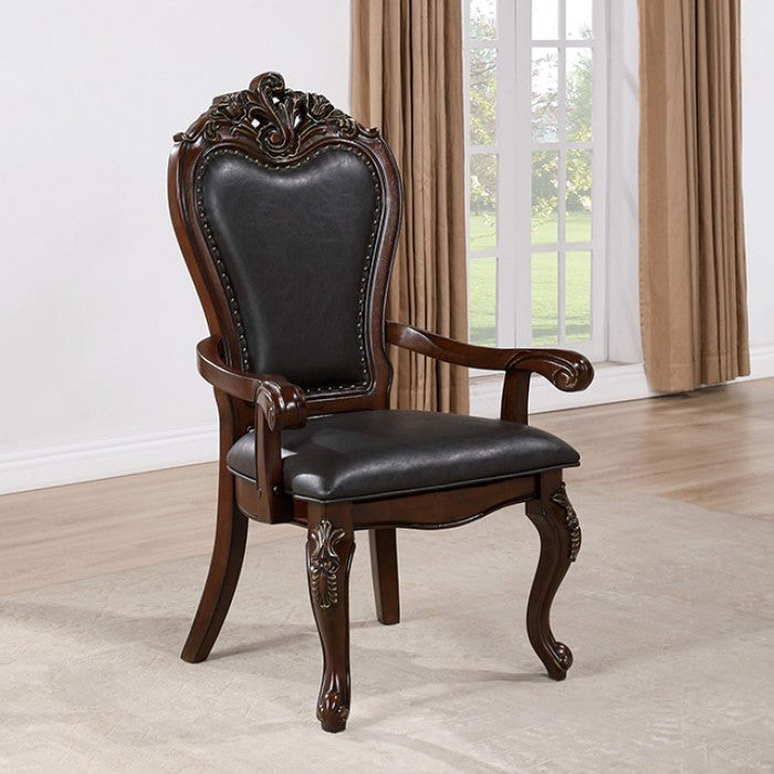 Manzanita Dark Cherry/Black Arm Chair Set of 2