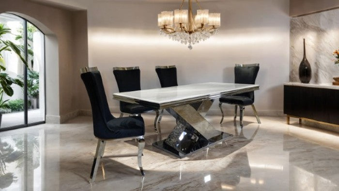 Palazzo Glam Chrome 7-Piece Dining Room Set