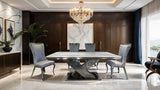 Palazzo Glam Chrome 7-Piece Dining Room Set