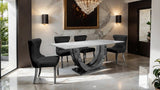 Portanova Silver/Black Chair Set of 2