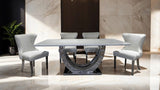 Portanova Glam Chrome 7-Piece Dining Room Set