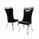Palazzo Black Chair Set of 2 by Furniture of America at Eve Furniture