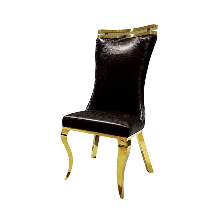 Palazzo Gold/Black Chair Set of 2