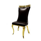Palazzo Gold/Black Chair Set of 2