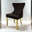 Portanova Black/Gold Chair Set of 2 by Furniture of America at Eve Furniture