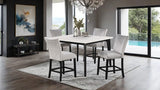 Sabro Black/White 5-Piece Counter Height Set by Furniture of America at Eve Furniture