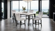Sabro Black/White 5-Piece Counter Height Set by Furniture of America at Eve Furniture