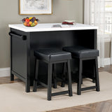 Albergo Black 3-Piece Bar Table Set
