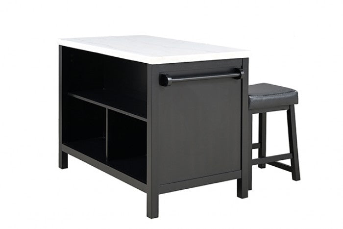 Albergo Black 3-Piece Bar Table Set