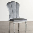 Melodi Parc Silver/Light Gray Side Chair Set of 2 by Furniture of America at Eve Furniture