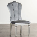 Melodi Parc Silver/Light Gray Side Chair Set of 2 by Furniture of America at Eve Furniture