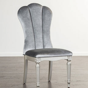 Melodi Parc Silver/Light Gray Side Chair Set of 2 by Furniture of America at Eve Furniture