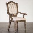 Seven Oaks Rustic Weathered Oak/Beige Arm Chair Set of 2 by Furniture of America at Eve Furniture
