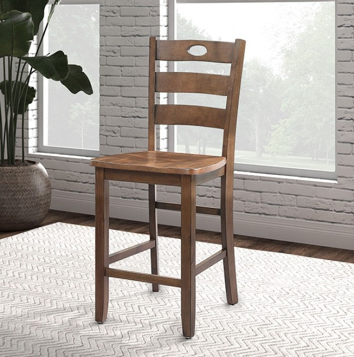 Lubbock Walnut 5-Piece Counter Height Set
