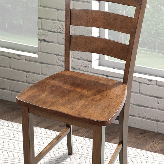 Lubbock Walnut 5-Piece Counter Height Set