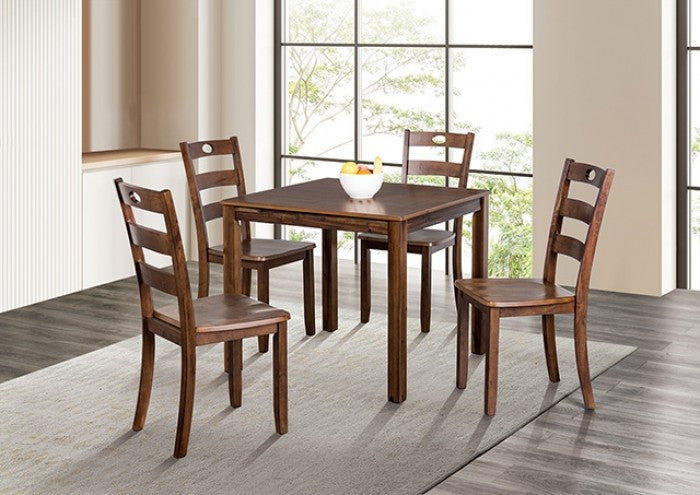 Lubbock Walnut 5-Piece Dining Room Set
