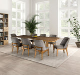 Mandal Chestnut/Gray Side Chair Set of 2 by Furniture of America at Eve Furniture