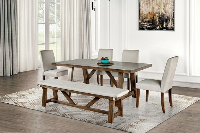 Losone Brown 6-Piece Dining Room Set w/ Bench