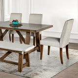 Losone Brown 6-Piece Dining Room Set w/ Bench