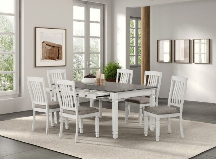 Pendola Rustic White 7-Piece Dining Room Set