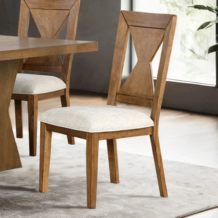 Johannes Rustic Oak Side Chair Set of 2