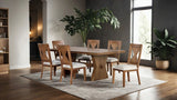 Johannes Rustic Oak Side Chair Set of 2