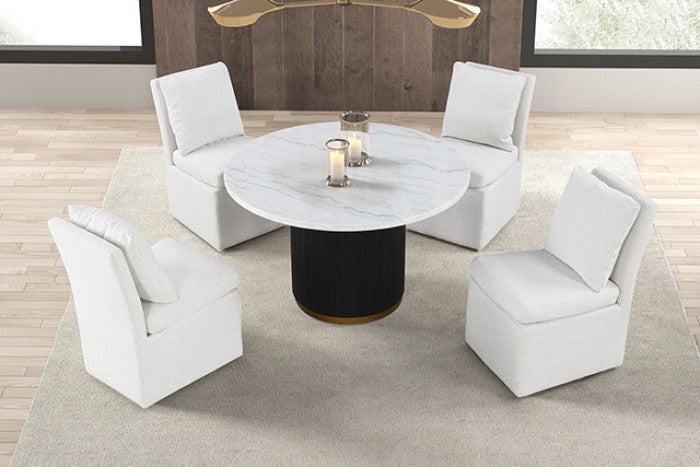 Varde Black/White 5-Piece Dining Room Set