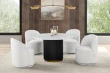 Varde Black/White 5-Piece Dining Room Set