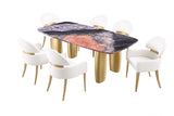 Northolt Black/Gray/Matte Gold 7-Piece Dining Room Set