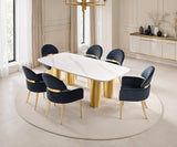 Northall White/Gold/Black 5-Piece Dining Room Set