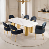Northall White/Gold/Black 5-Piece Dining Room Set