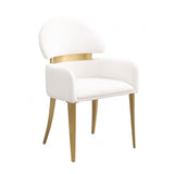Northam White/Matte Gold Arm Chair Set of 2