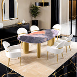 Northwich Black/Gray/Matte Gold 5-Piece Dining Room Set