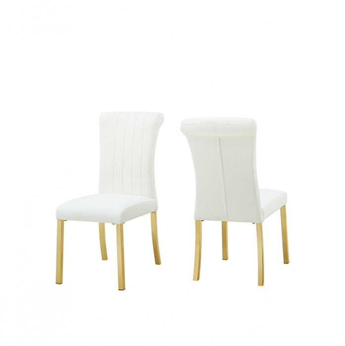 Holstebro Gold/White Side Chair Set of 2