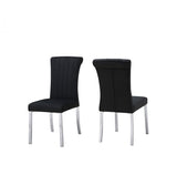 Holstebro Silver/Black Side Chair Set of 2