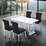 Holstebro Silver/Black 5-Piece Dining Room Set