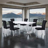 Holbaek Silver/Black 80 5-Piece Dining Room Set