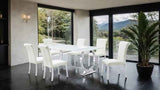 Holbaek Silver/White 80 5-Piece Dining Room Set