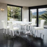 Holbaek Silver/White 80 5-Piece Dining Room Set