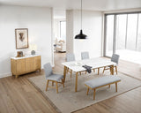 Mandier Natural 6-Piece Dining Room Set w/ Bench