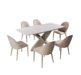 Lenvik Brown/White 7-Piece Dining Room Set