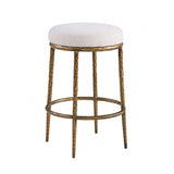 Rilva Matte Gold Counter Height Stool