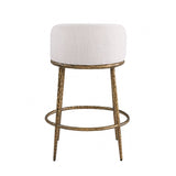 Rilva Matte Gold Counter Height Stool