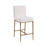 Rilva Matte Gold Counter Height Stool