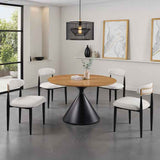 Athan Contemporary Black/Oak 5-Piece Dining Room Set