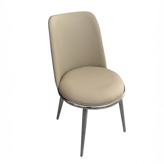 Norelli Silver/Taupe Side Chair Set of 2