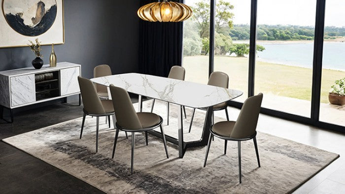 Norelli Silver/Taupe Side Chair Set of 2